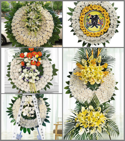 山东青岛胶州市阜安街道涝洼村花圈速递